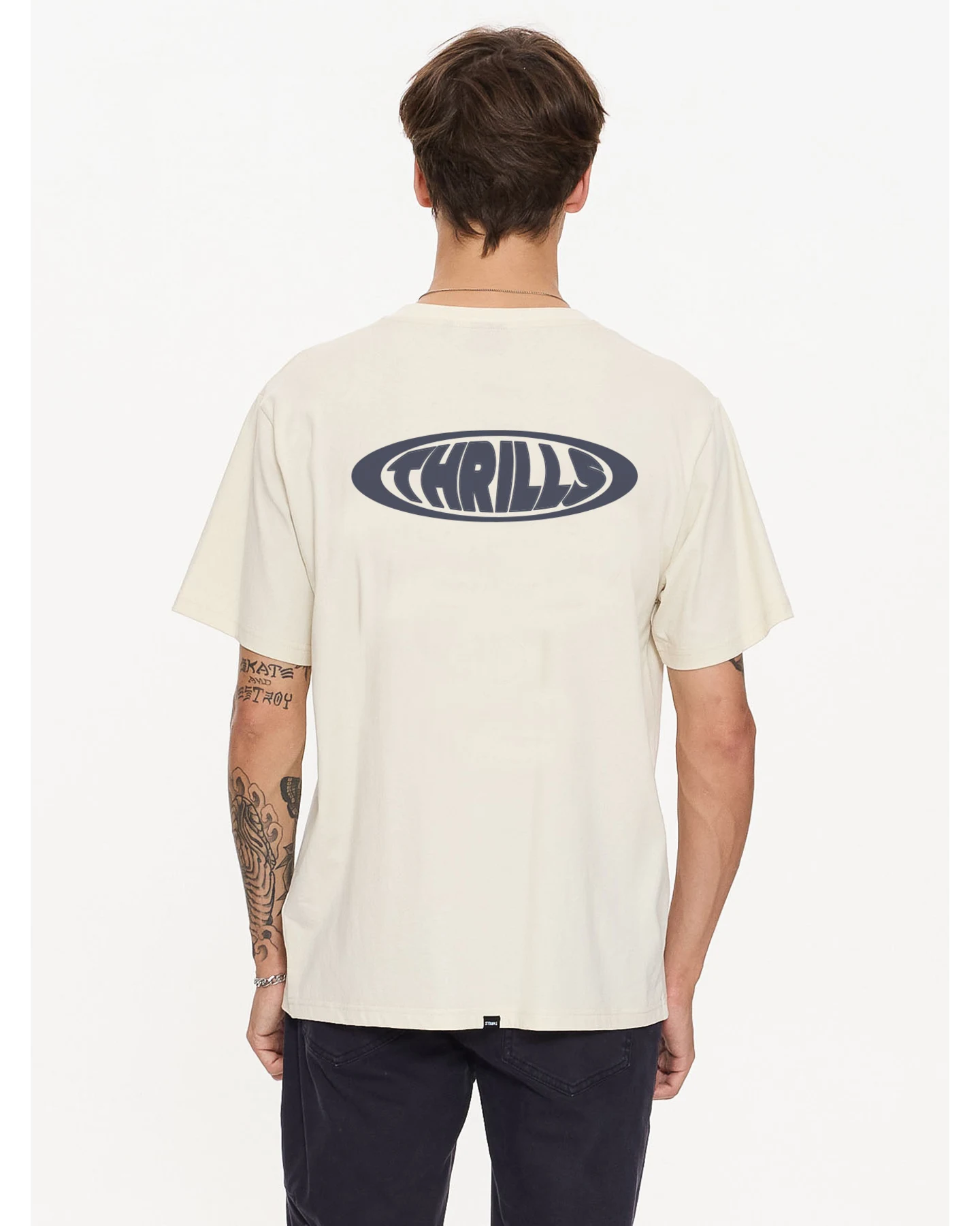 THRILLS Shadowless Oversize Fit Tee - Oatmeal