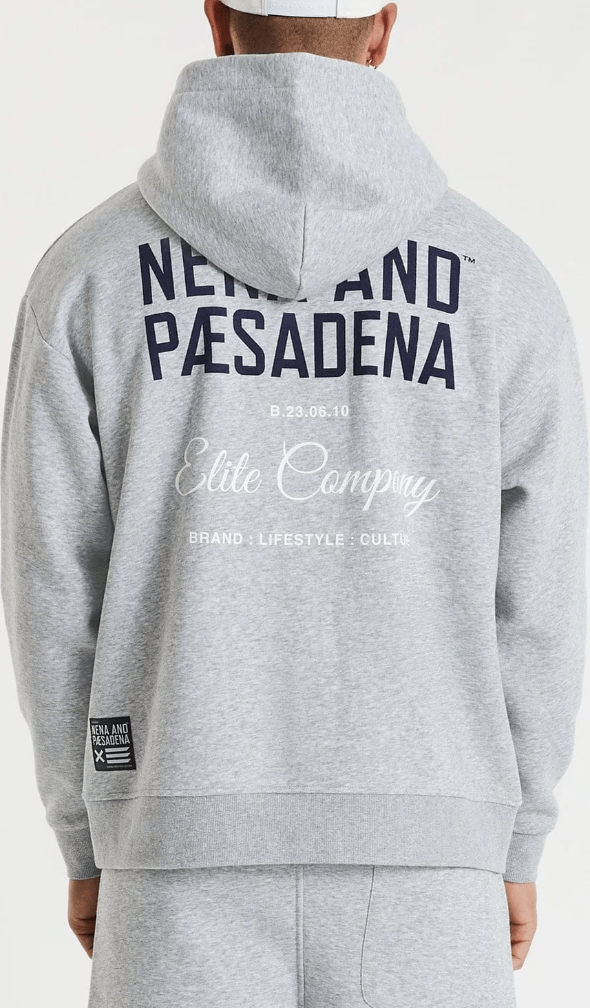 Nxp tournament relaxed hooded sweater- grey marle