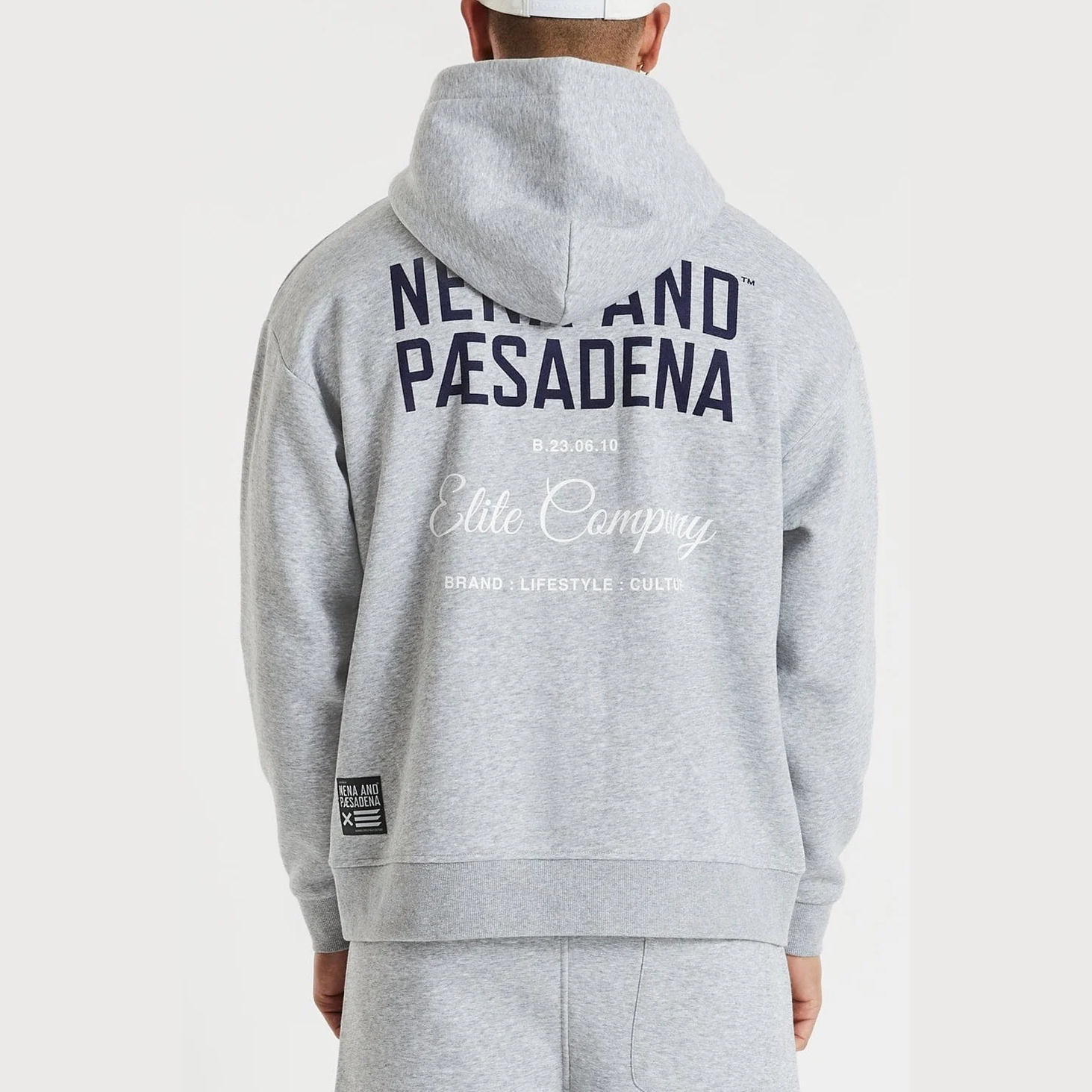 Nxp tournament relaxed hooded sweater- grey marle