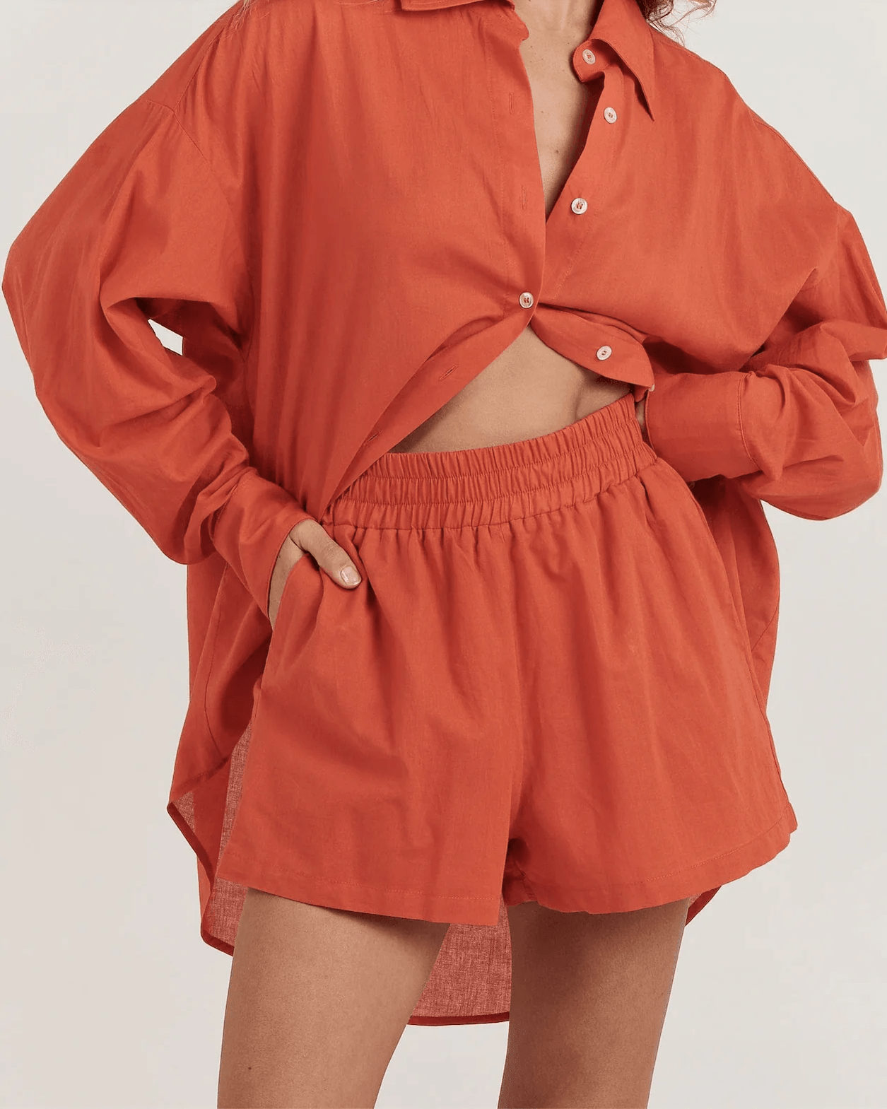 CHARLIE HOLIDAY Casey short - Red poppy
