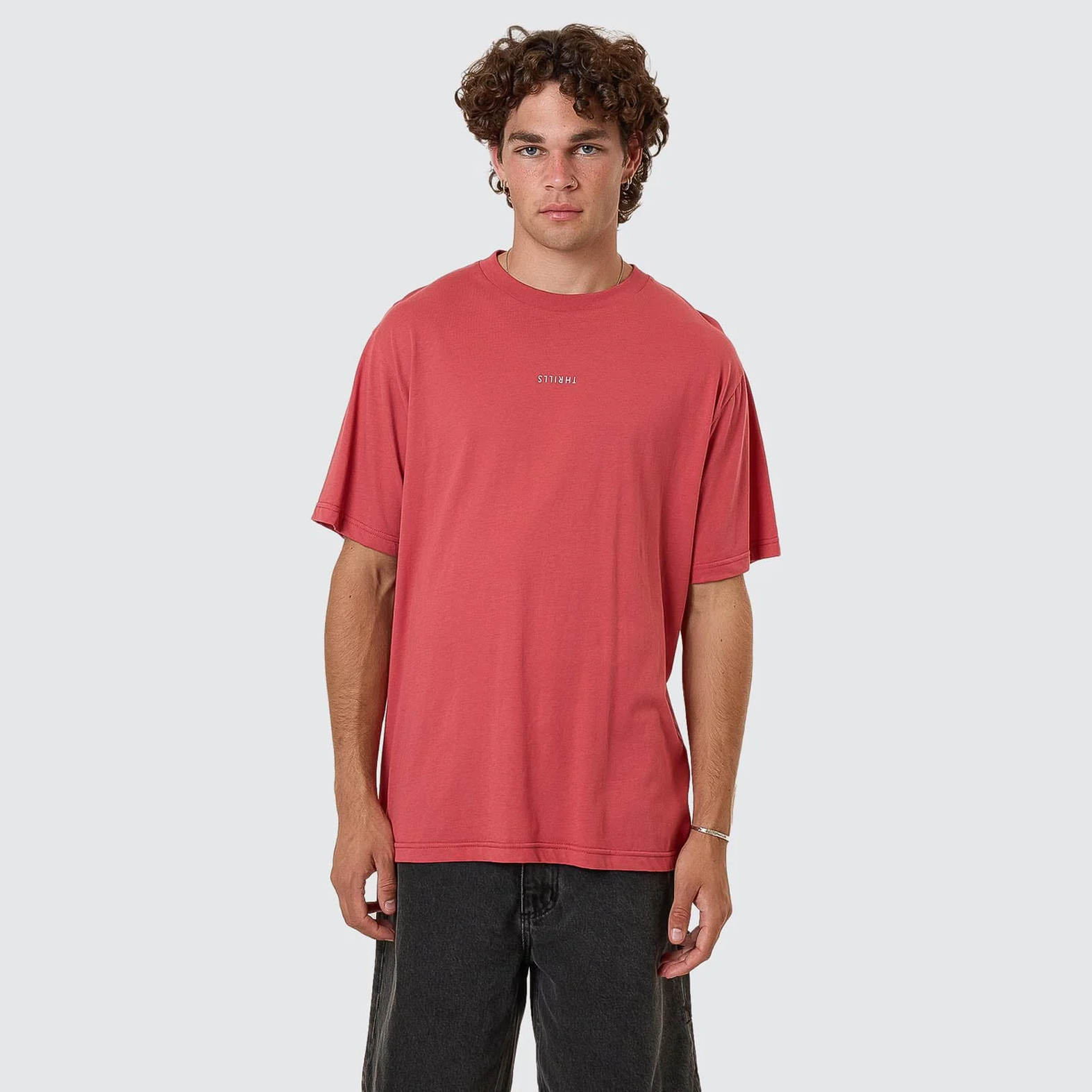 THRILLS Minimal thrills merch fit tee - Redwood