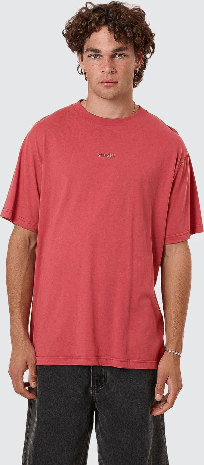 THRILLS Minimal thrills merch fit tee - Redwood