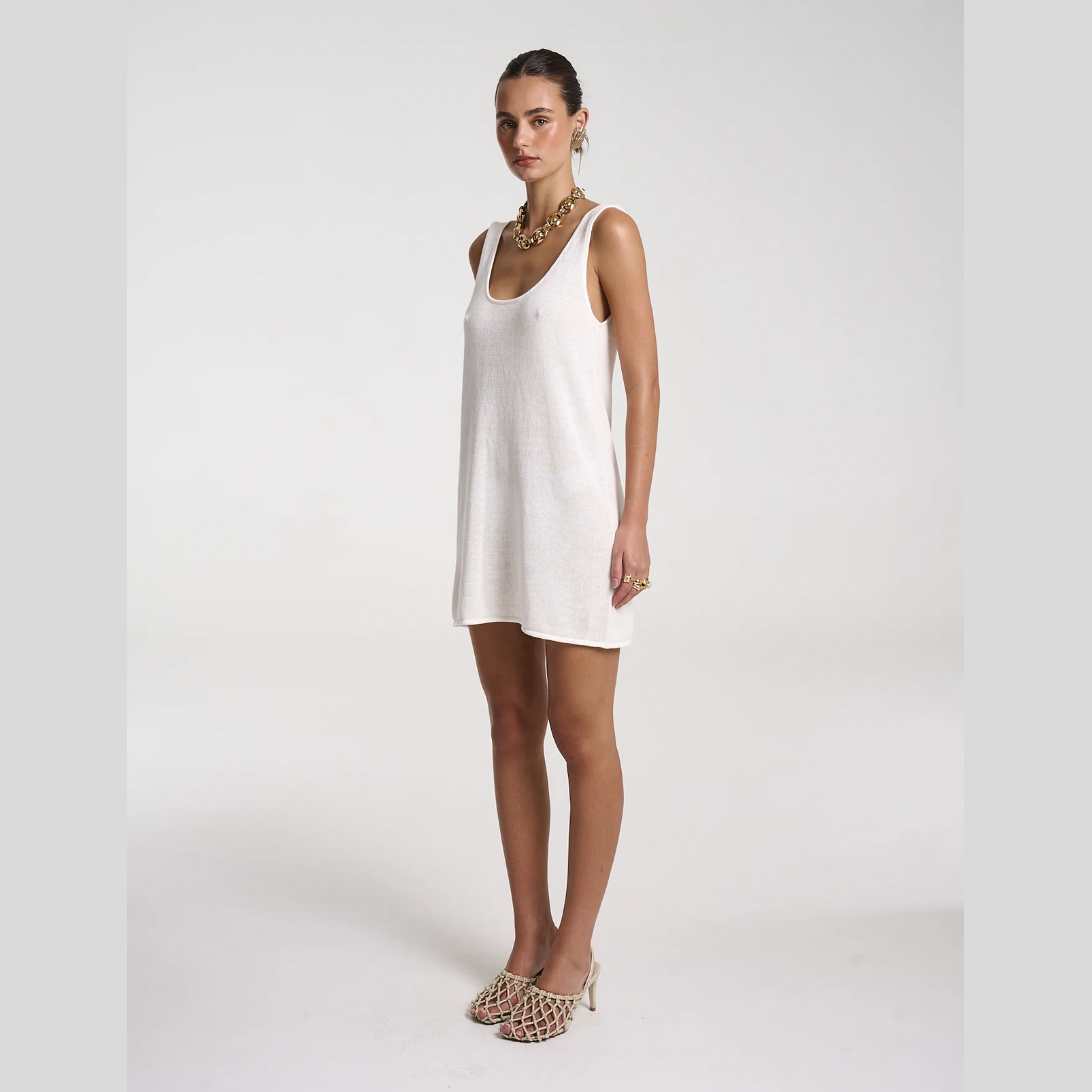SUMMI SUMMI Knit mini dress - White