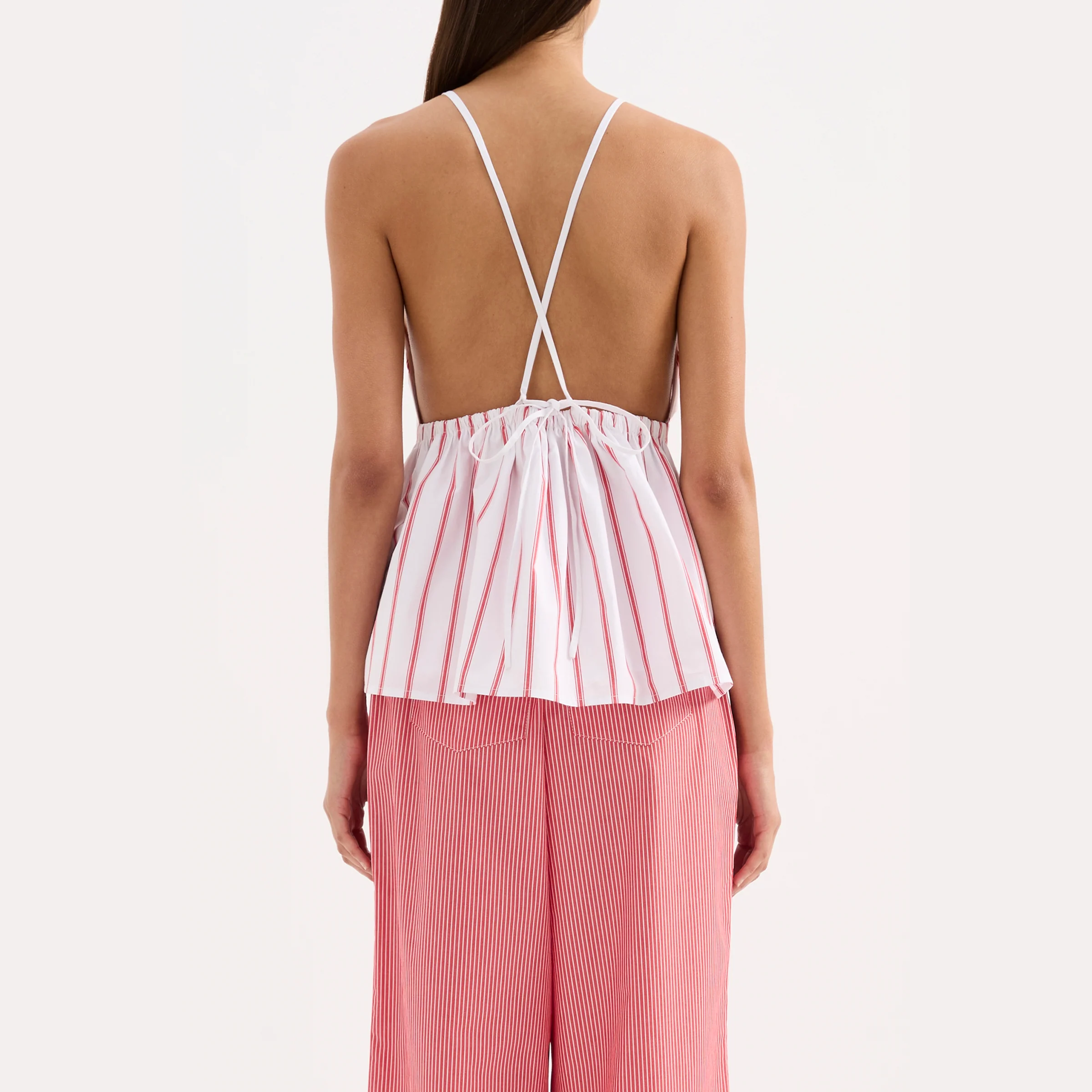 NUDE LUCY Anouk Stripe Top - White stripe