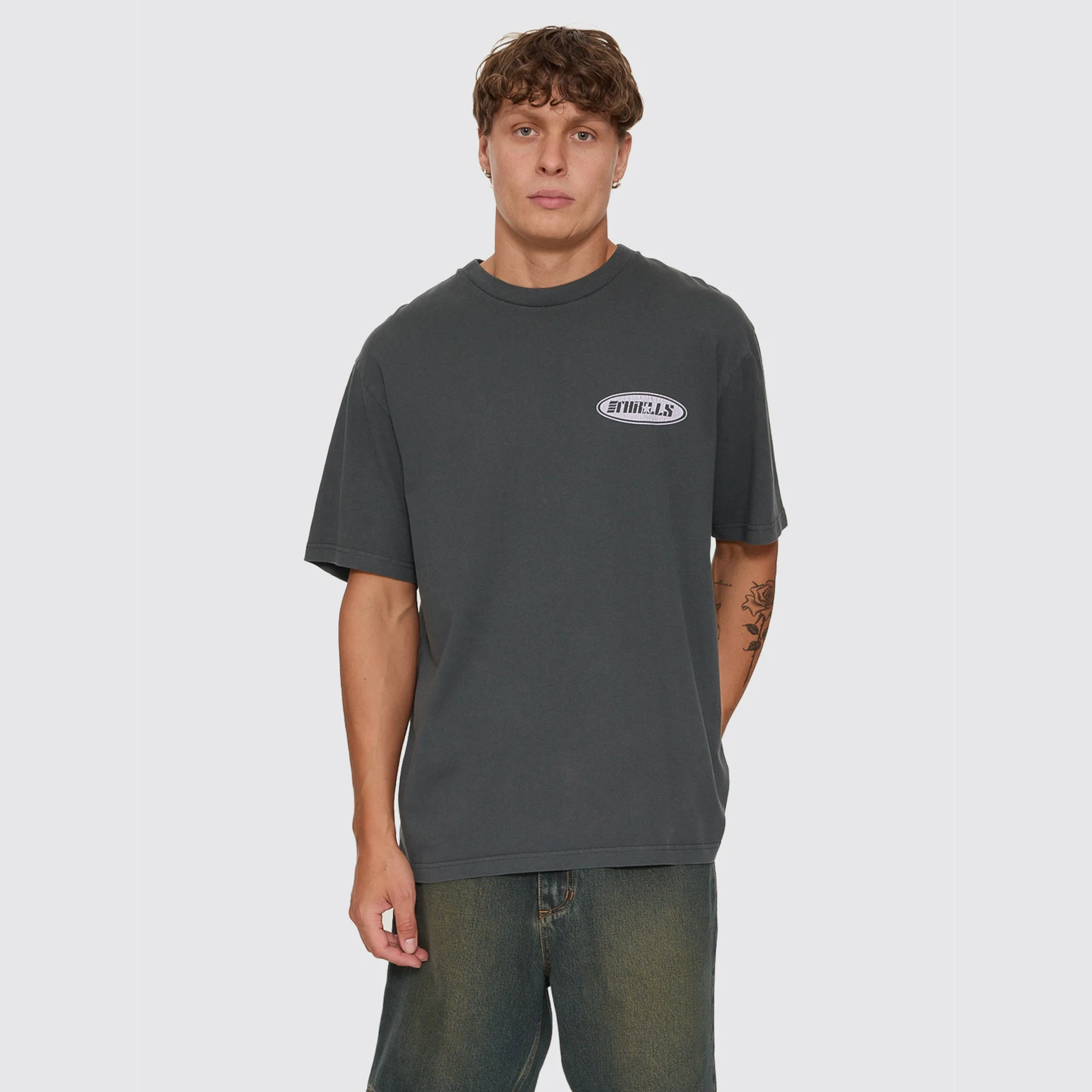THRILLS Odyssey Core Oversize Tee - Carbon