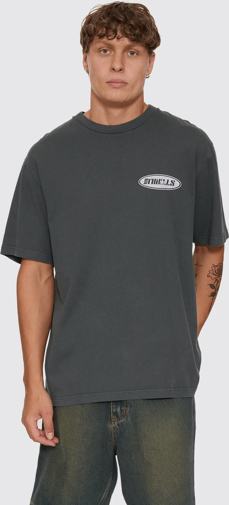THRILLS Odyssey Core Oversize Tee - Carbon