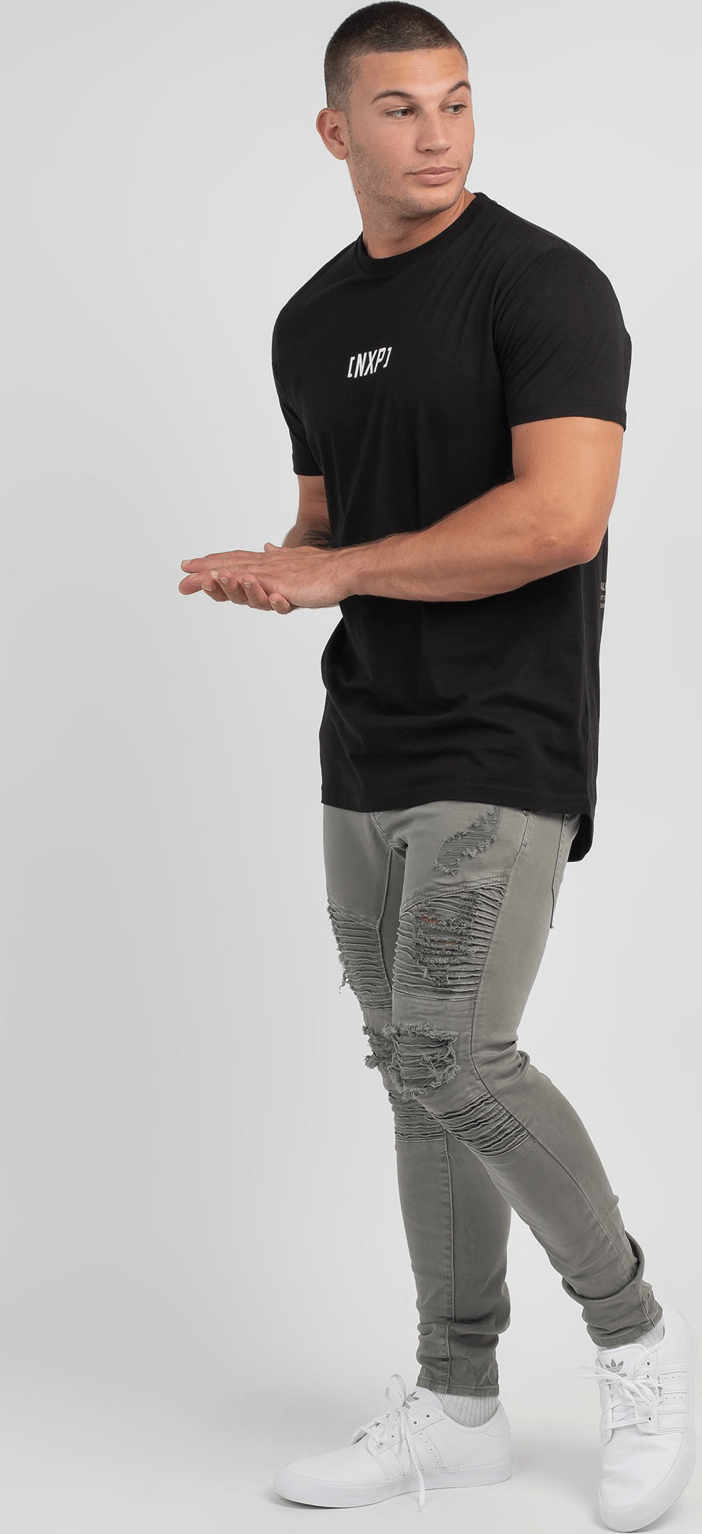Nxp rundown cape back tee