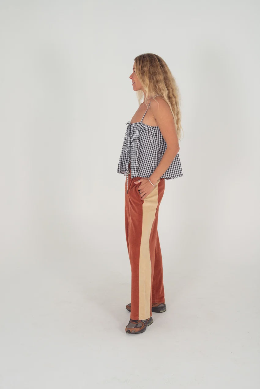 ATMOSEA Après Surf Panel Pant in Rust & Cream