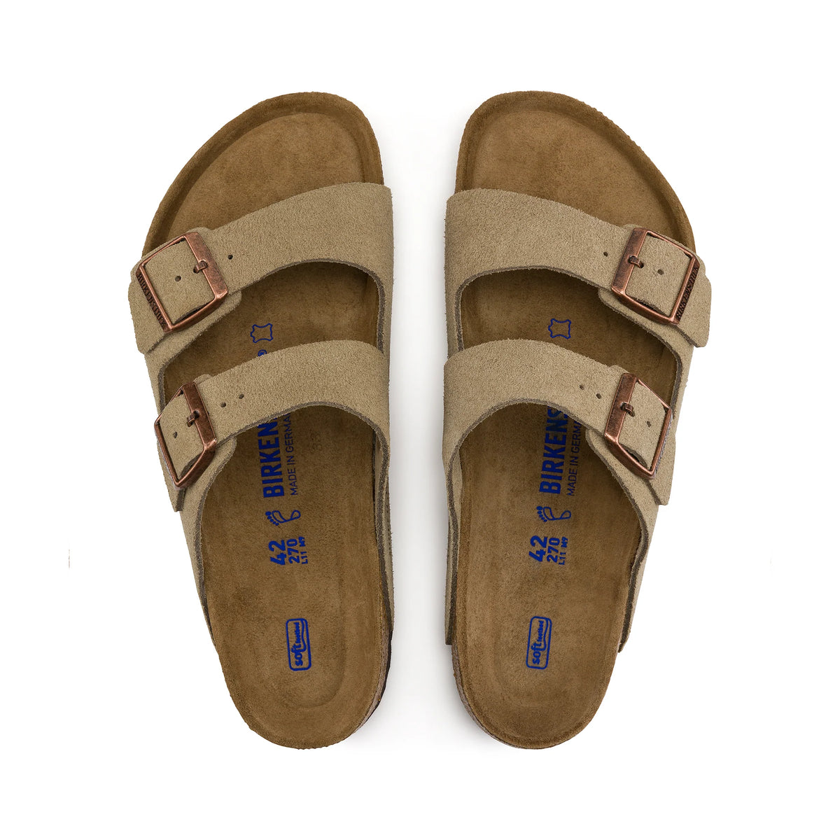 Birkenstock - Arizona SFB Taupe Suede Leather
