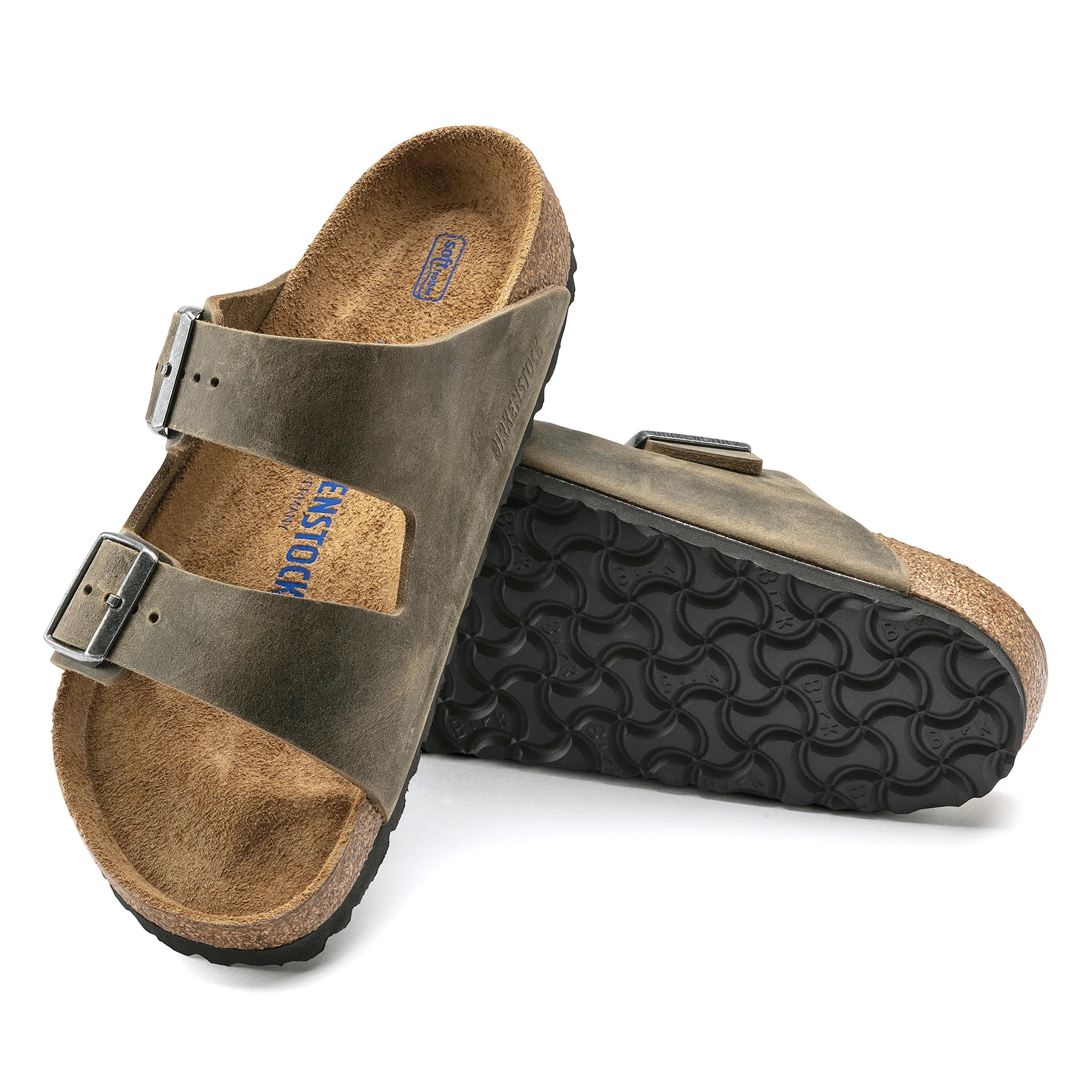 BIRKENSTOCK Arizona Sfb Faded Khaki Oiled Leather Regular