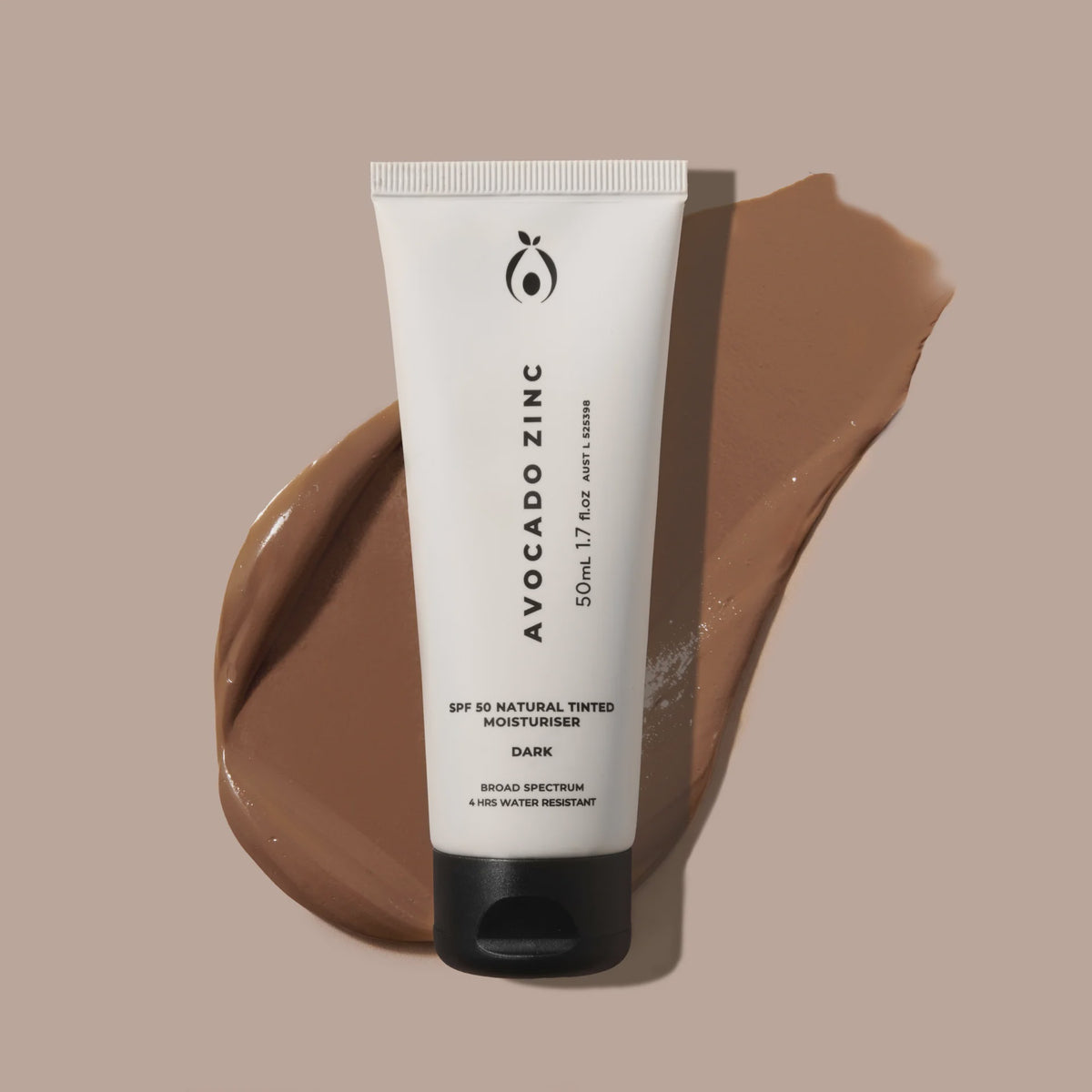AVOCADO ZINC spf 50 natural tinted moisturizer -dark