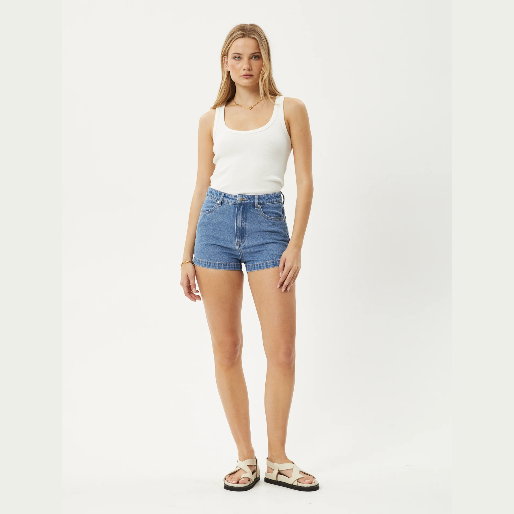 AFENDS Studio- Denim Short Denim Short - worn blue