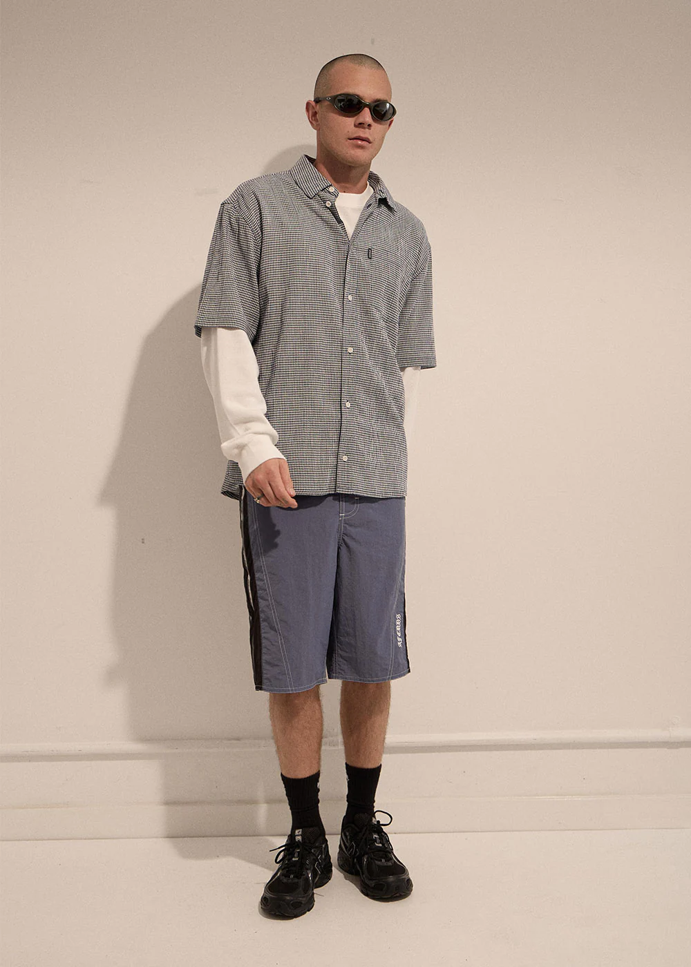 AFENDS Independent short sleeve shirt - Navy check