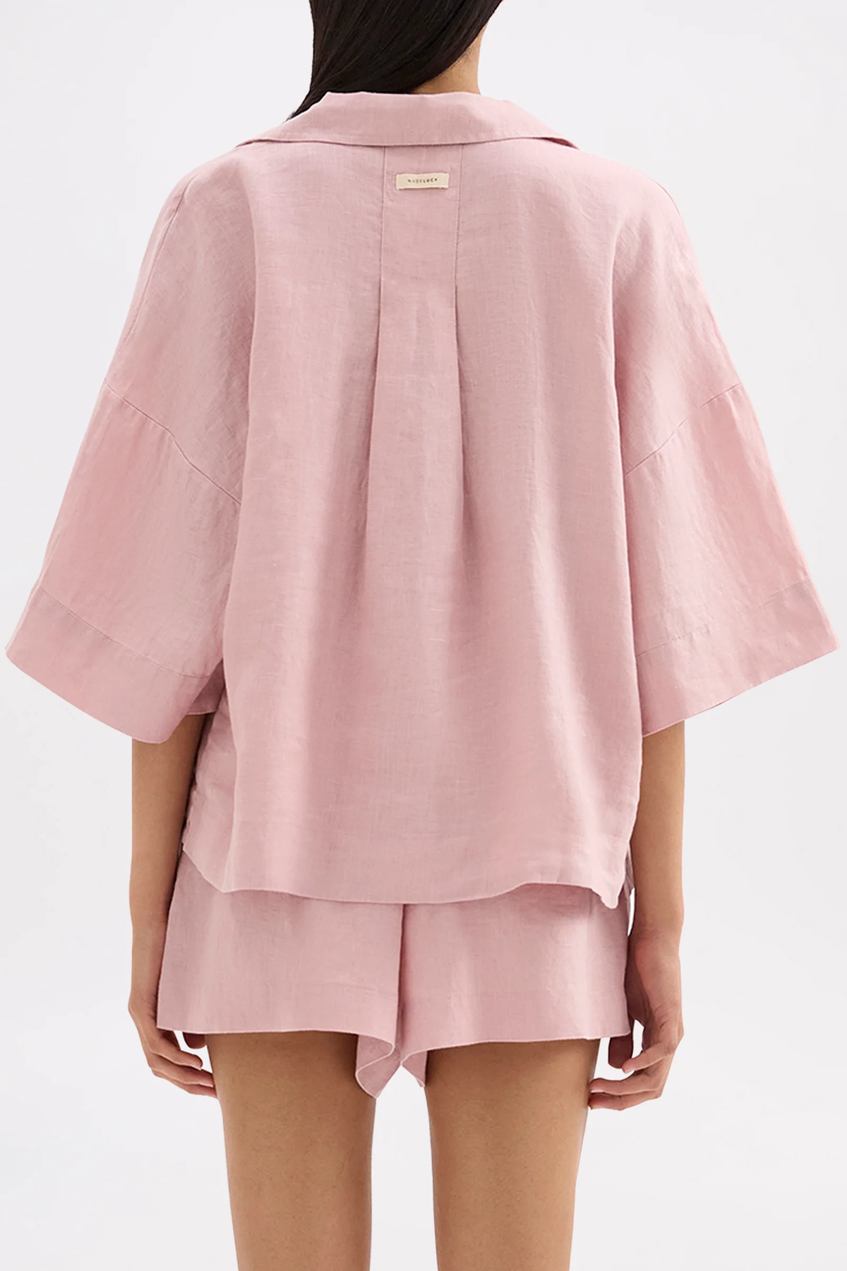 NUDE LUCY Lounge linen shirt - Blush