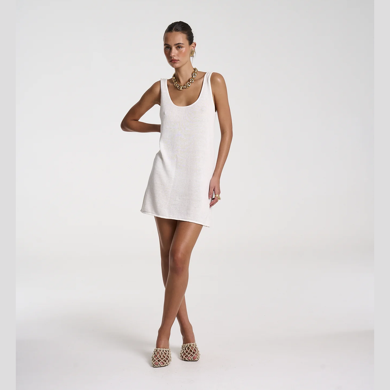 SUMMI SUMMI Knit mini dress - White