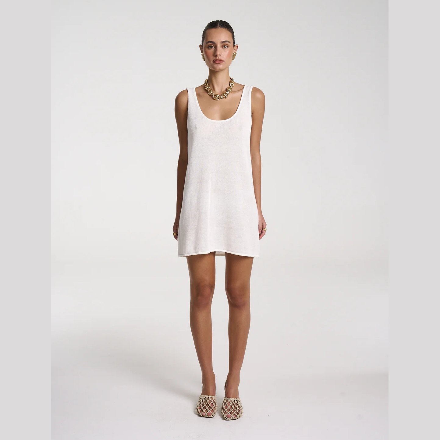 SUMMI SUMMI Knit mini dress - White