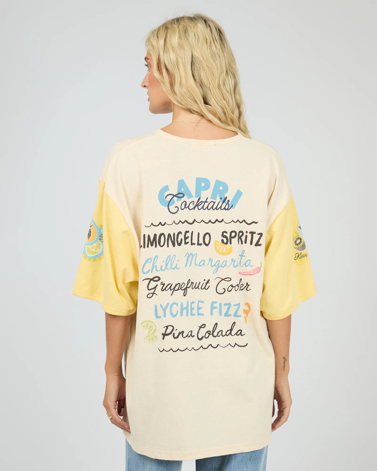ALL ABOUT EVE Club capri O/S tee - Vanilla
