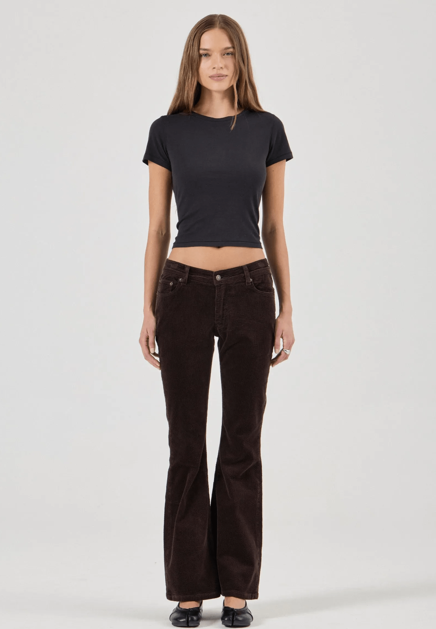 ROLLA'S Downtown flare jean - Expresso cord