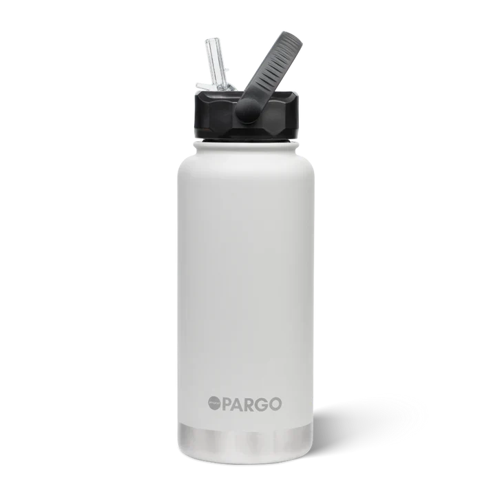 PROJECT PARGO 950mL Insulated Bottle w/ Straw Lid - White