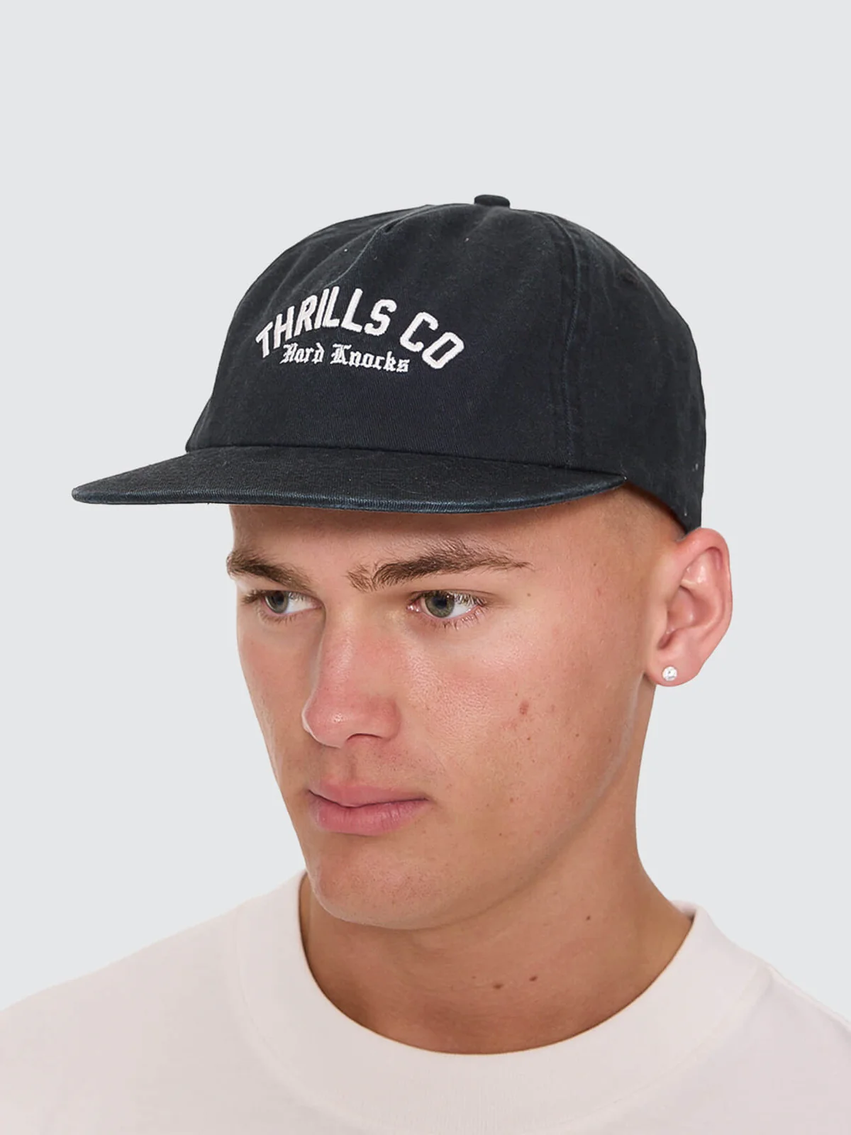 THRILLS Hard Knocks College 5 Panel Cap - Black