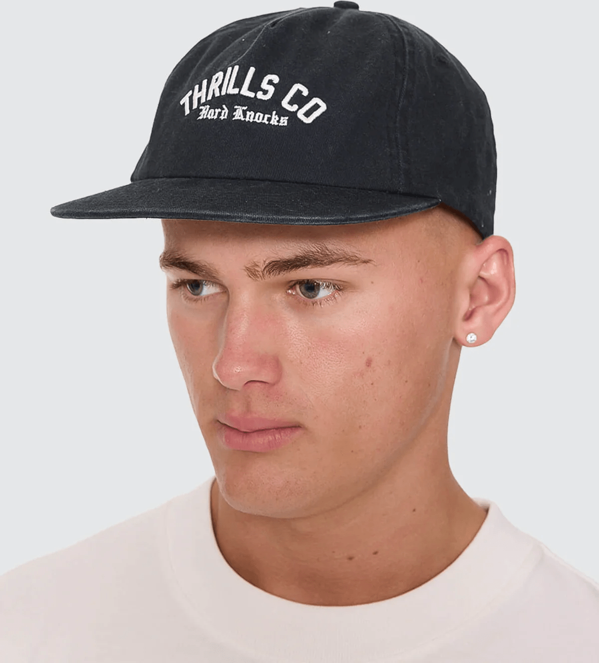 THRILLS Hard Knocks College 5 Panel Cap - Black