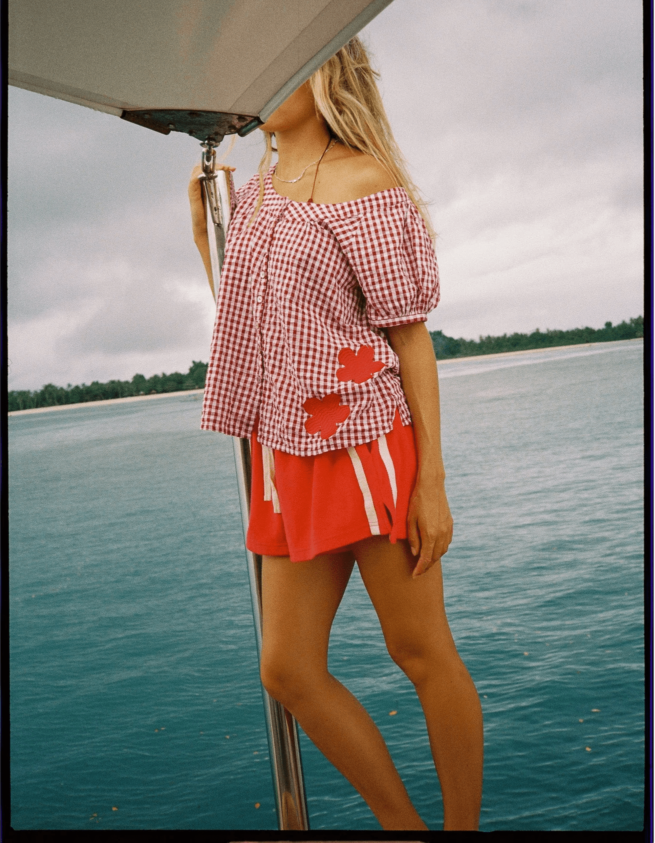ATMOSEA Adults Terry towelling shorts - Chilli