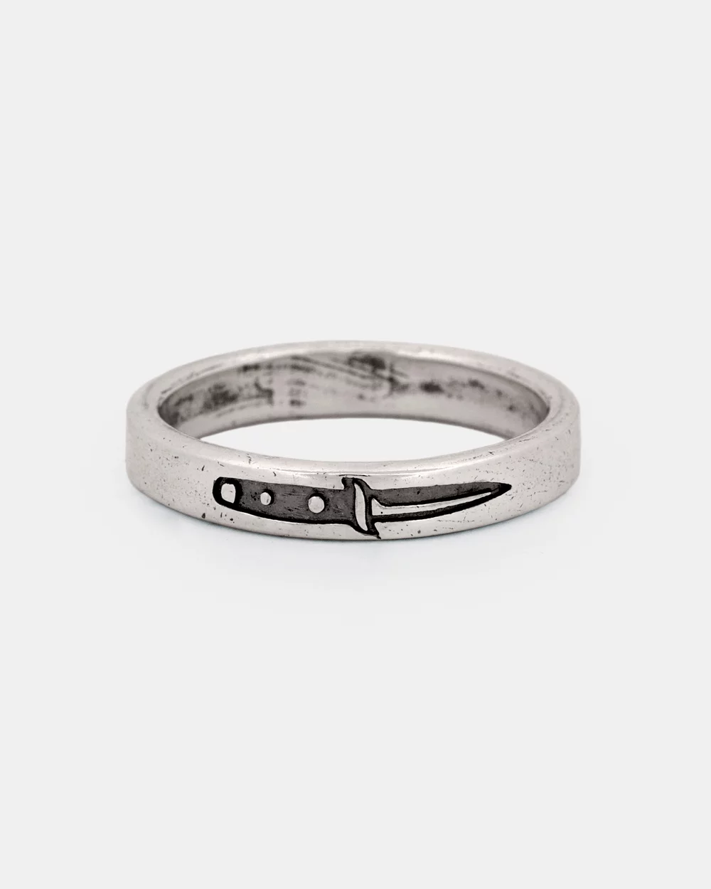 SUE THE BOY Dagger Stacker Ring Size T - 925 silver