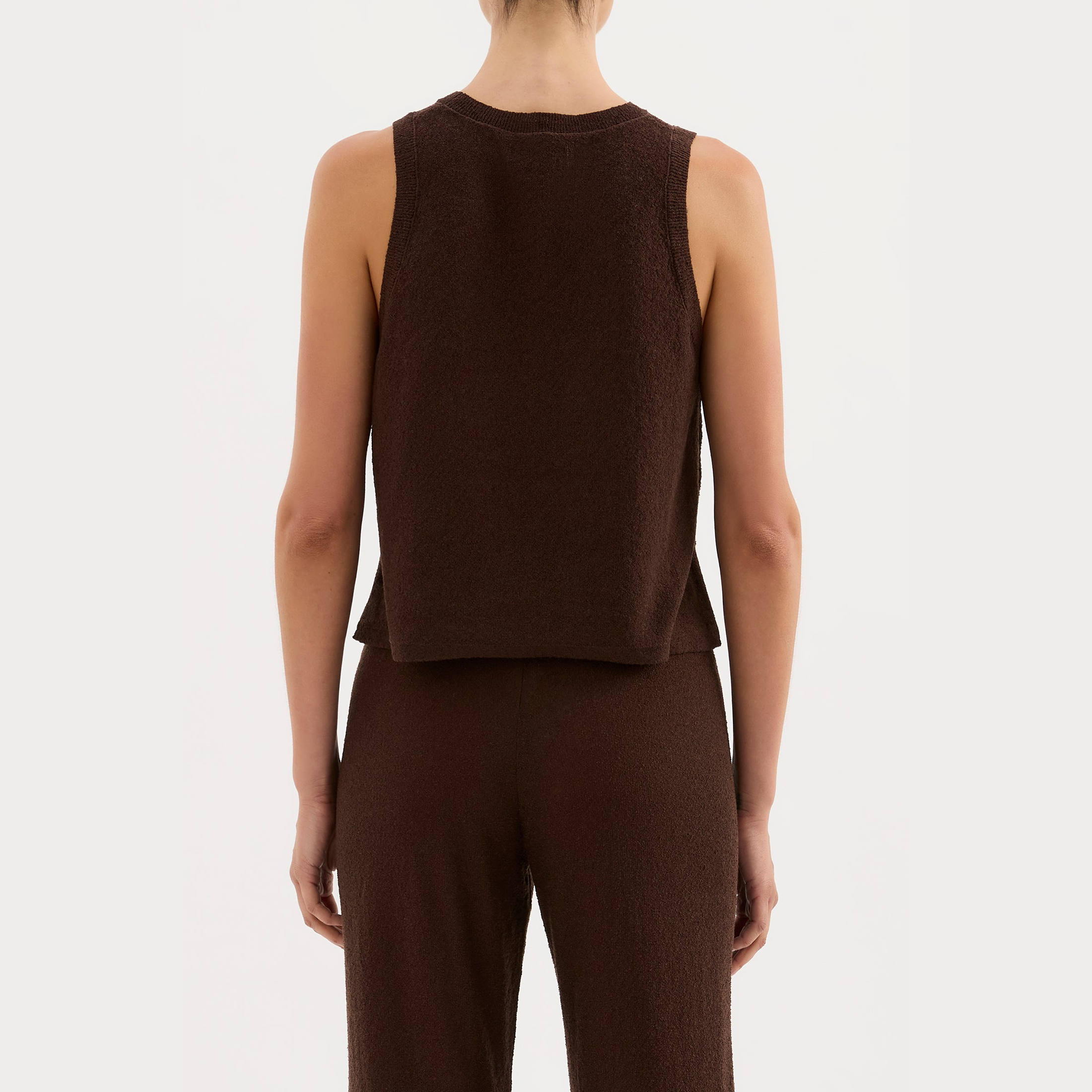 NUDE LUCY Zosia Knit Tank - Chocolate