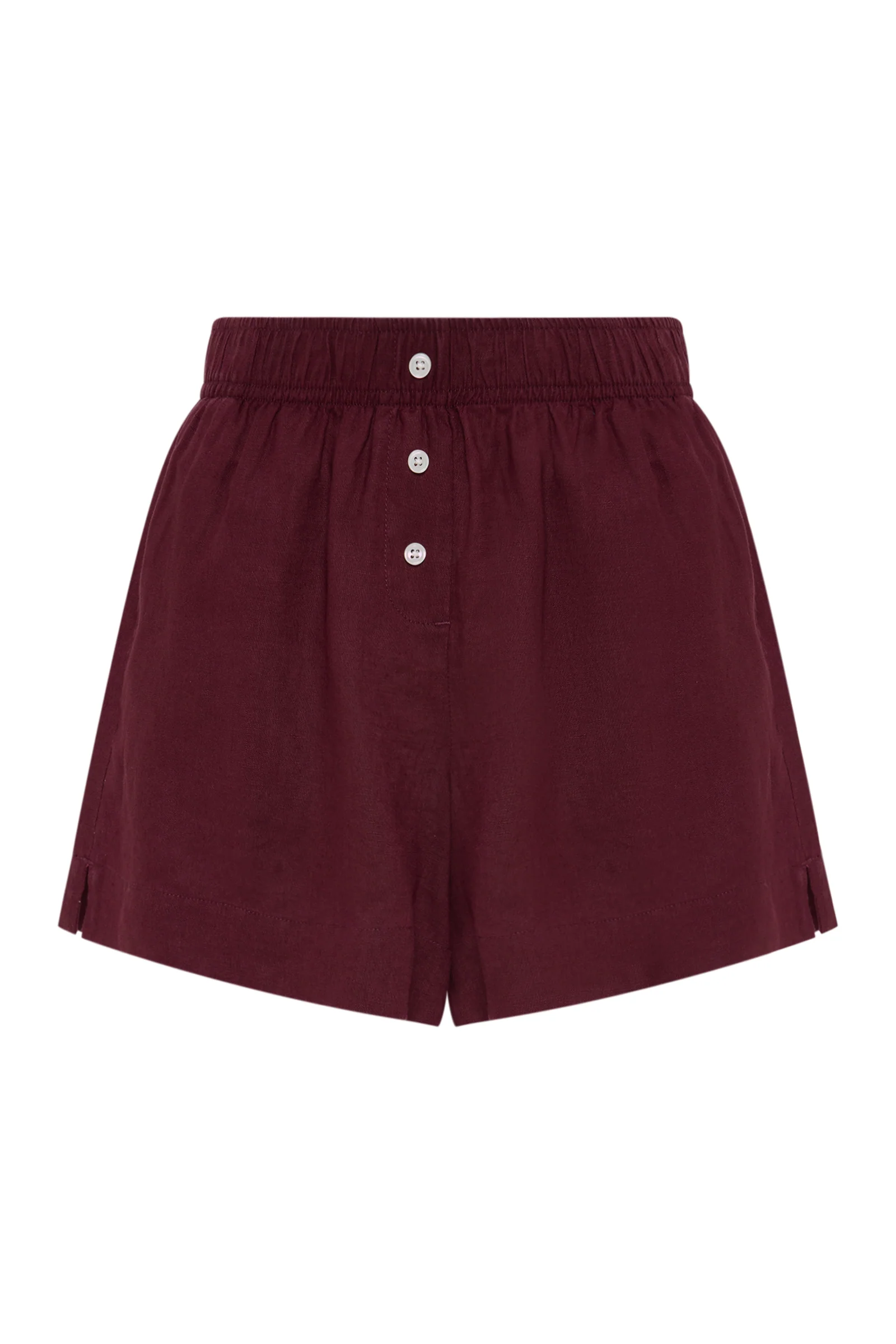 NUDE LUCY Lounge linen short - Merlot