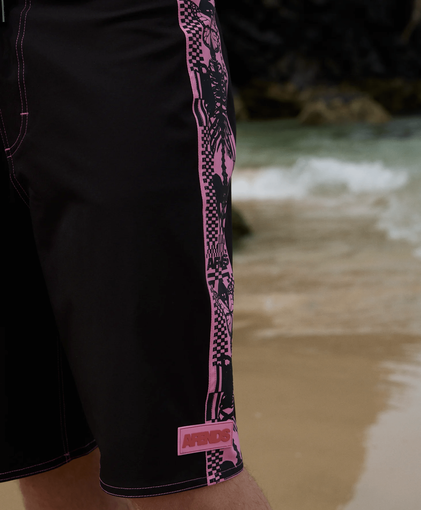 AFENDS Boned- Surf Related V2 Boardshorts 20" - Black