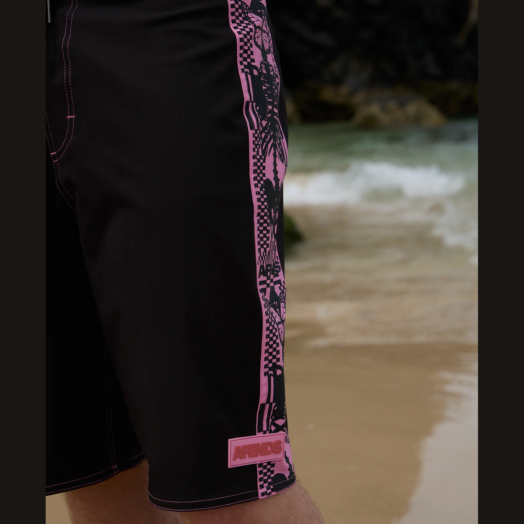 AFENDS Boned- Surf Related V2 Boardshorts 20" - Black