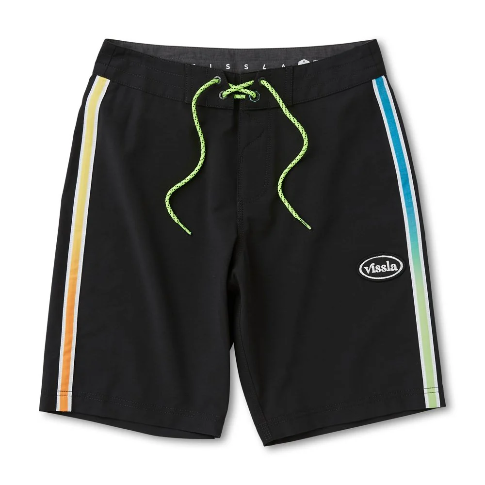 VISSLA Long Sets 13" Kids Boardshort - Black