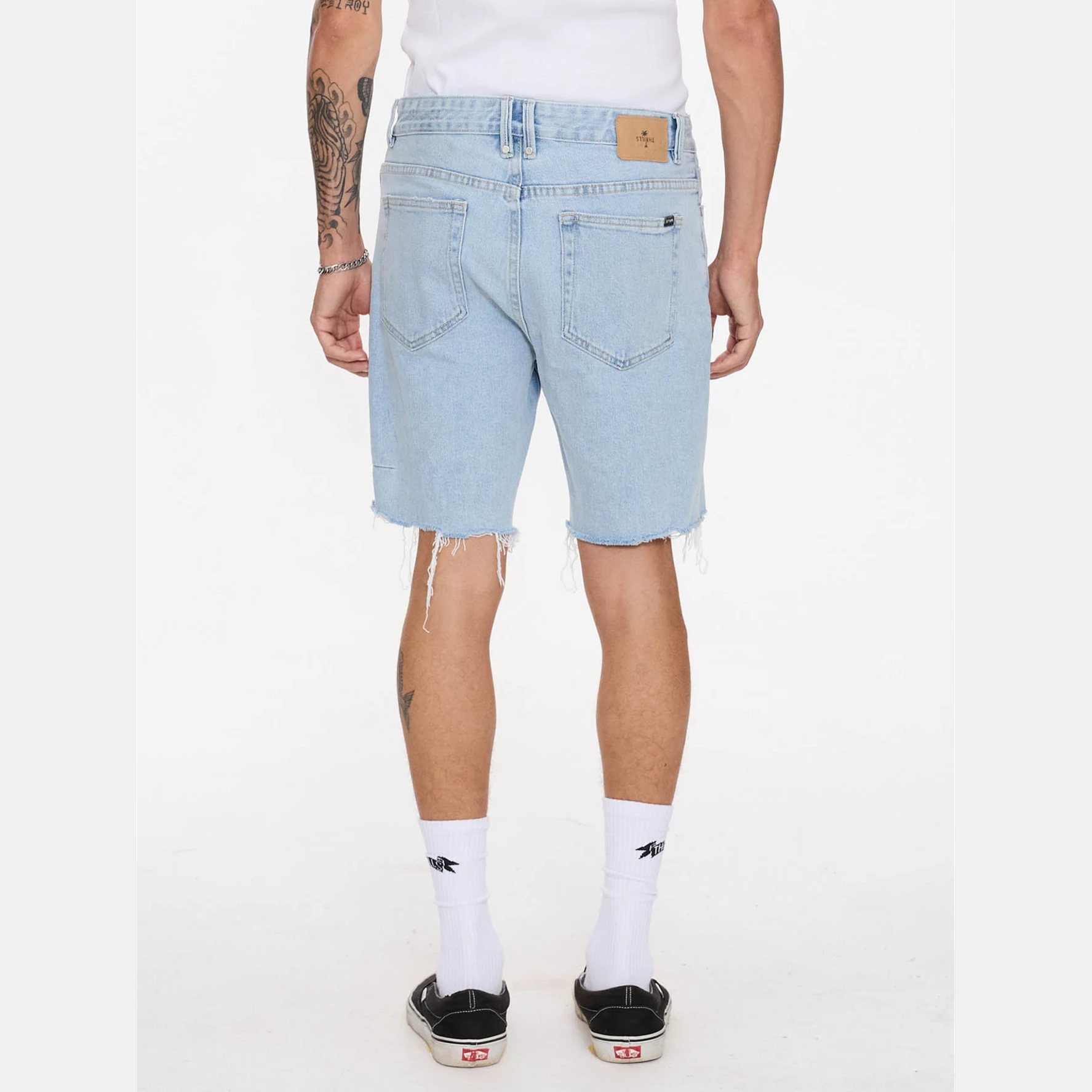 THRILLS Bones Raw Slim Denim Short - Serenity blue