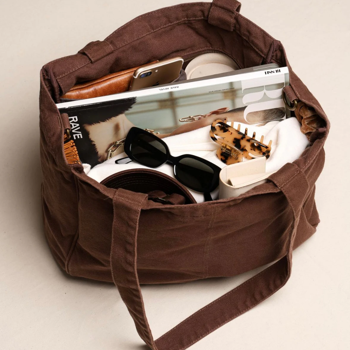 ARRAY Everyday Pocket Tote - Chocolate brown