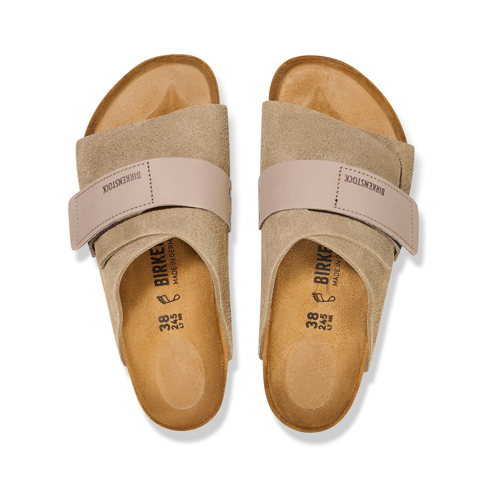 BIRKENSTOCK Kyoto taupe suede/nubuck leather regular