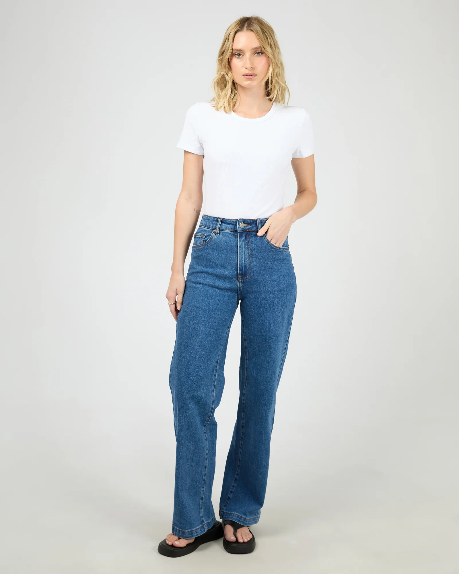 ALL ABOUT EVE - Eve Rib Baby Tee - White