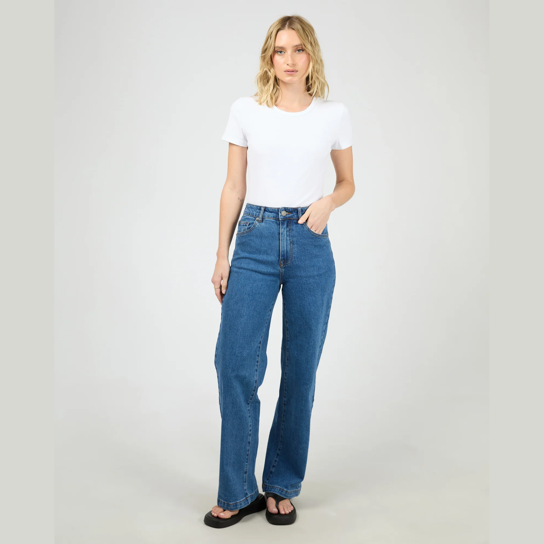 ALL ABOUT EVE - Eve Rib Baby Tee - White