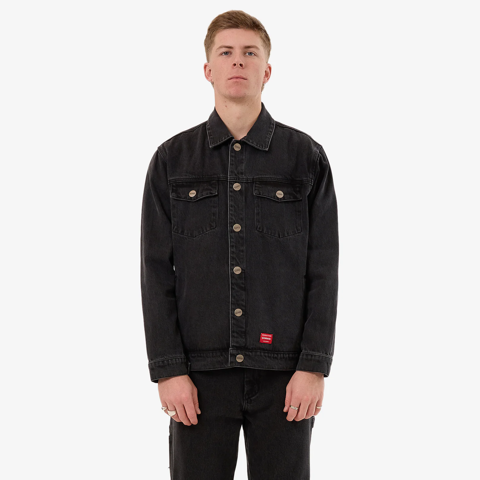WORSHIP Nuclear Denim Jacket - Used Black