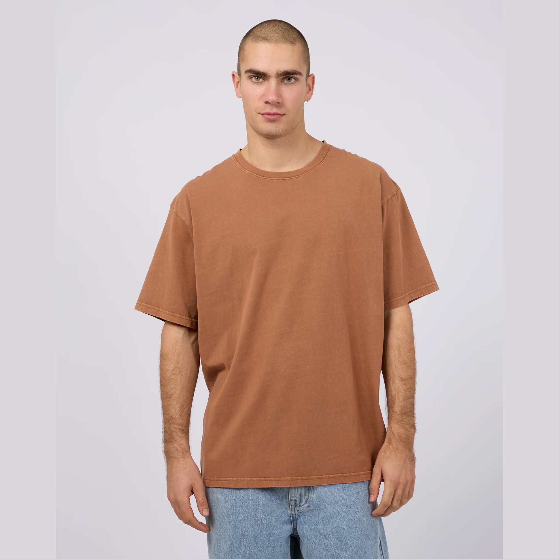 SILENT THEORY Oversized tee - Clay