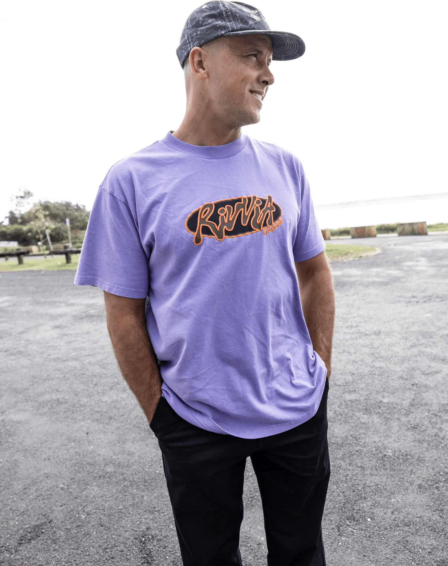 RIVVIA PROJECTS Oval graf relaxed fit t-shirt - Washed purple