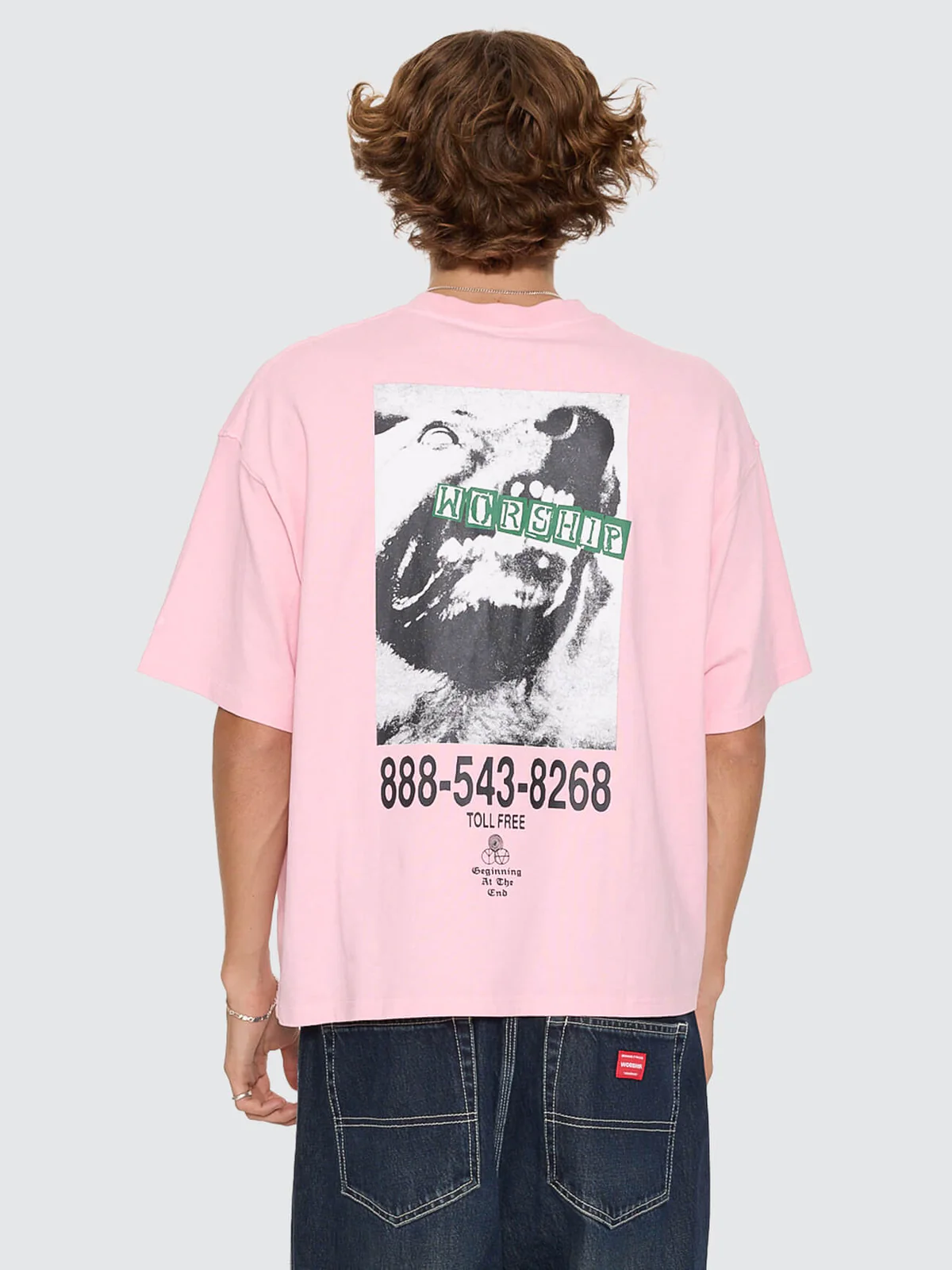 WORSHIP Dogs Life Crop Tee - Parfait Pink