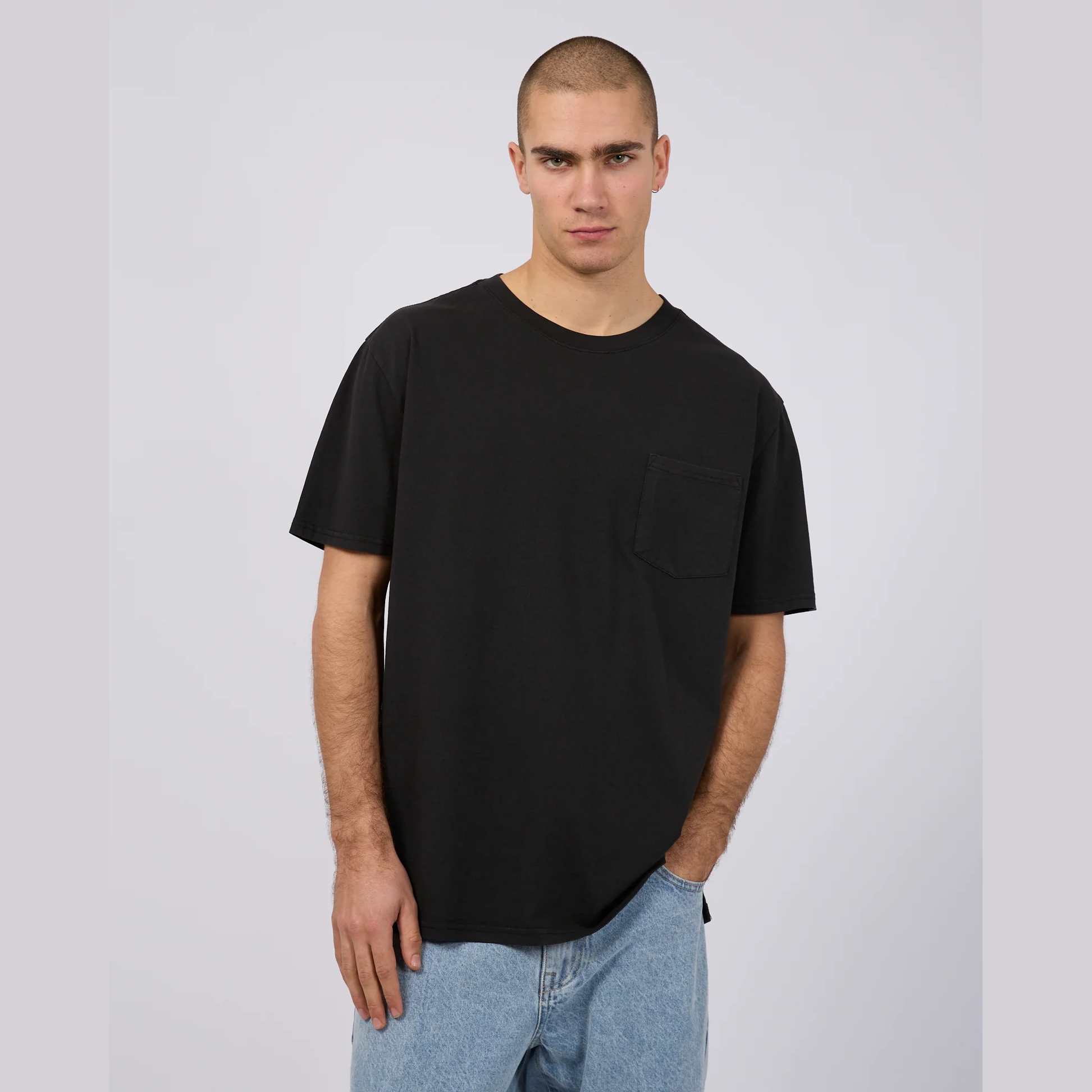 SILENT THEORY Surplus pocket tee II - Washed black
