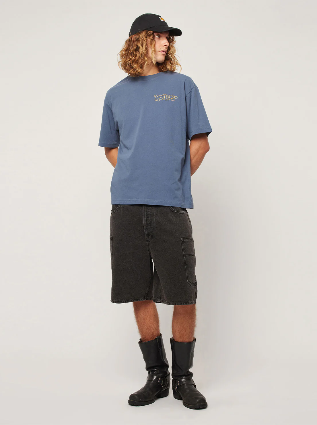 ROLLA'S Ezy puff'n billy tee - Washed blue