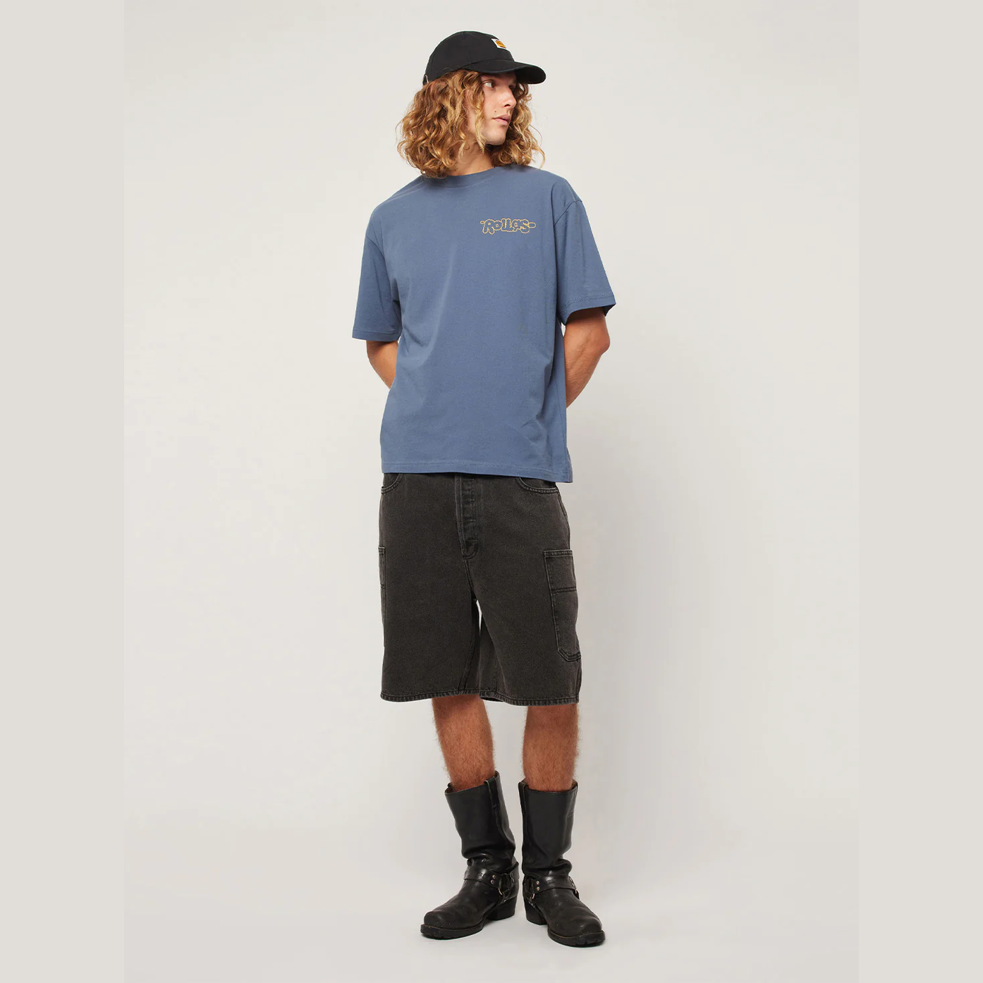 ROLLA'S Ezy puff'n billy tee - Washed blue