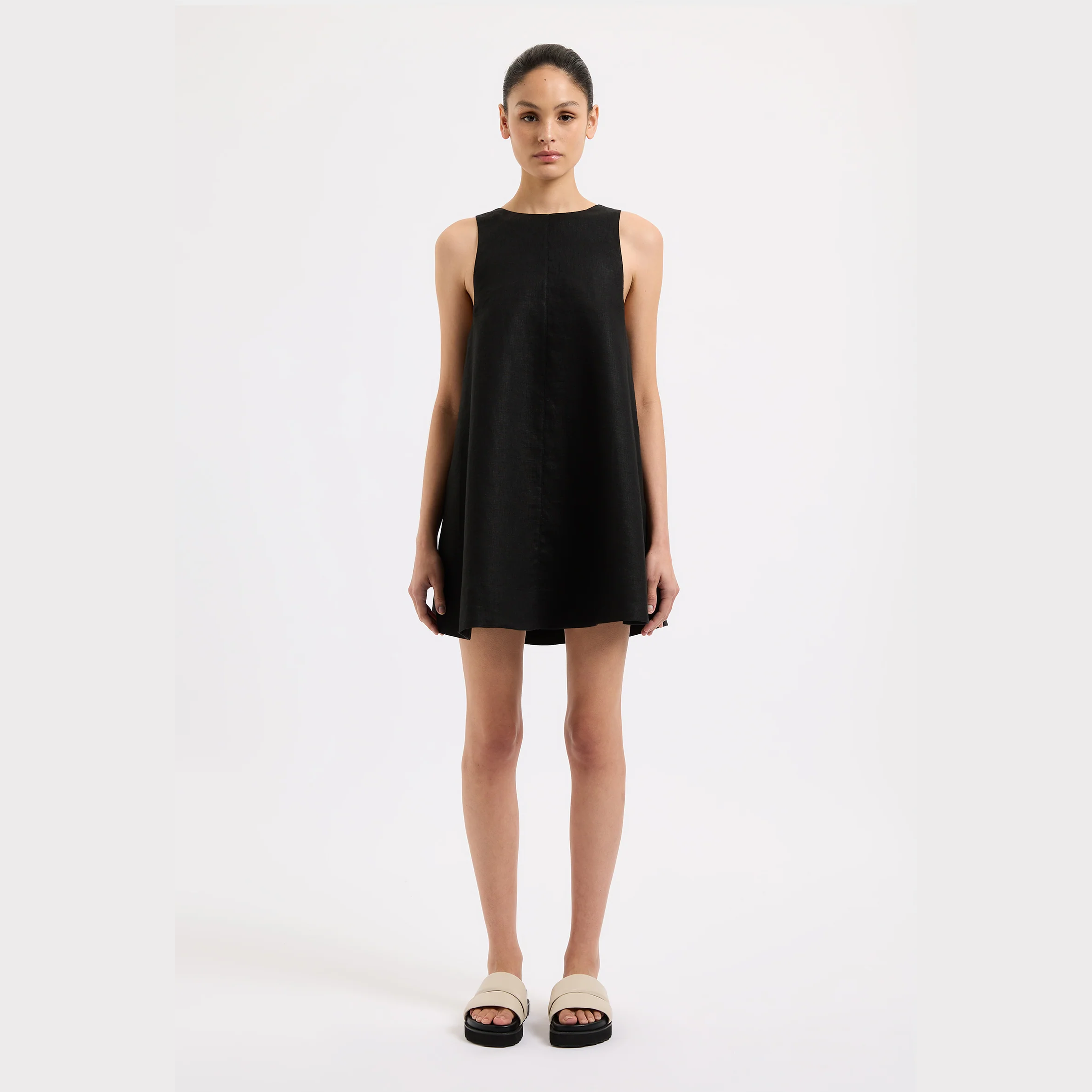 NUDE LUCY Nemi linen dress - Black