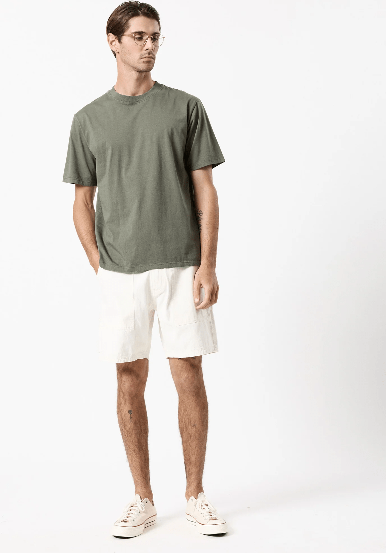 MR SIMPLE heavy weight tee - Sage