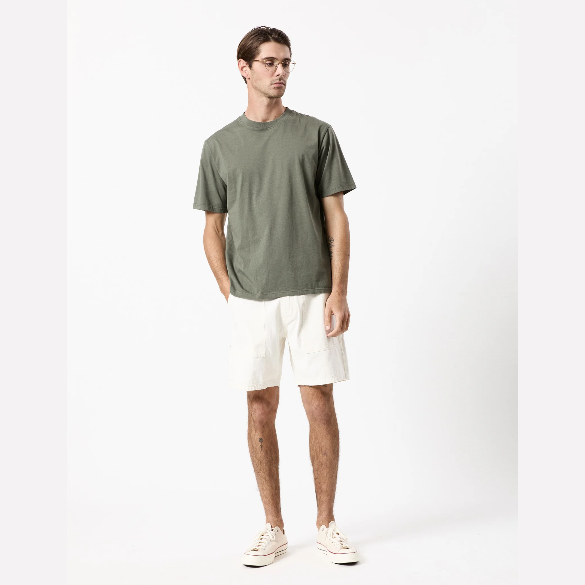 MR SIMPLE heavy weight tee - Sage