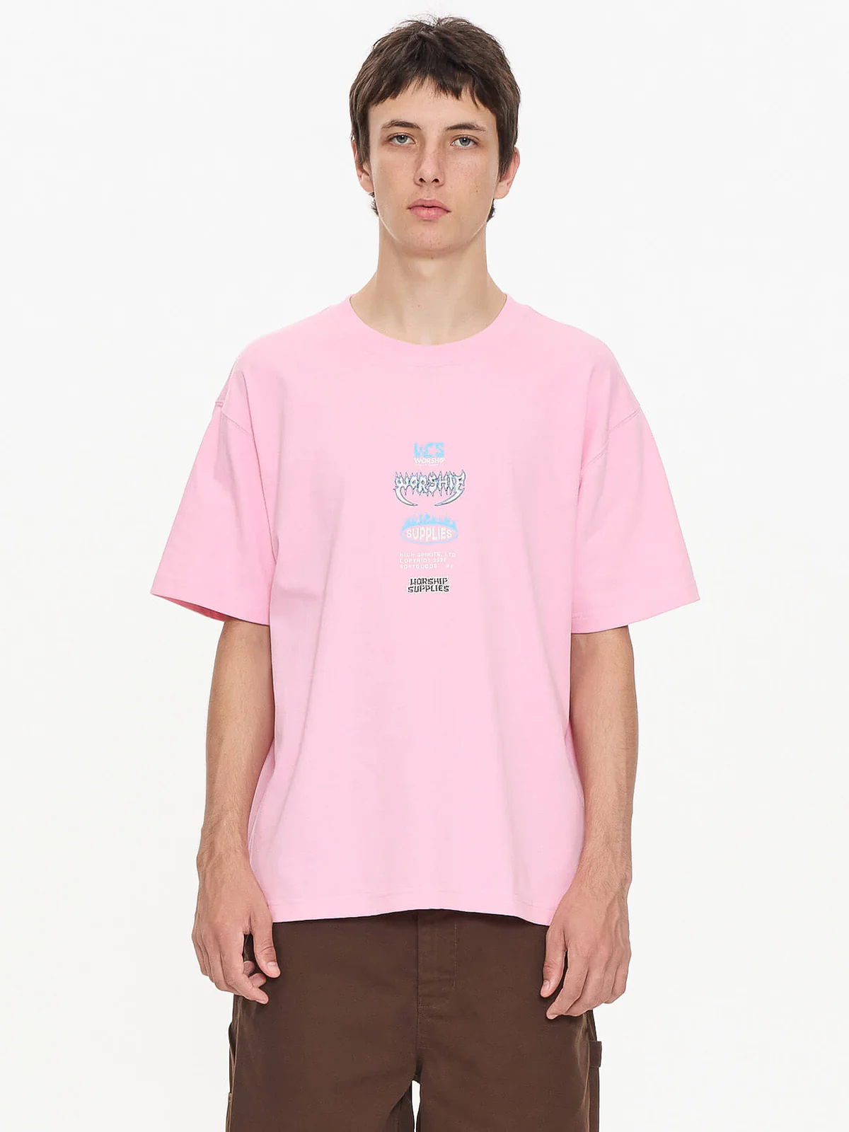 WORSHIP Pile Up Tee - Flamingo