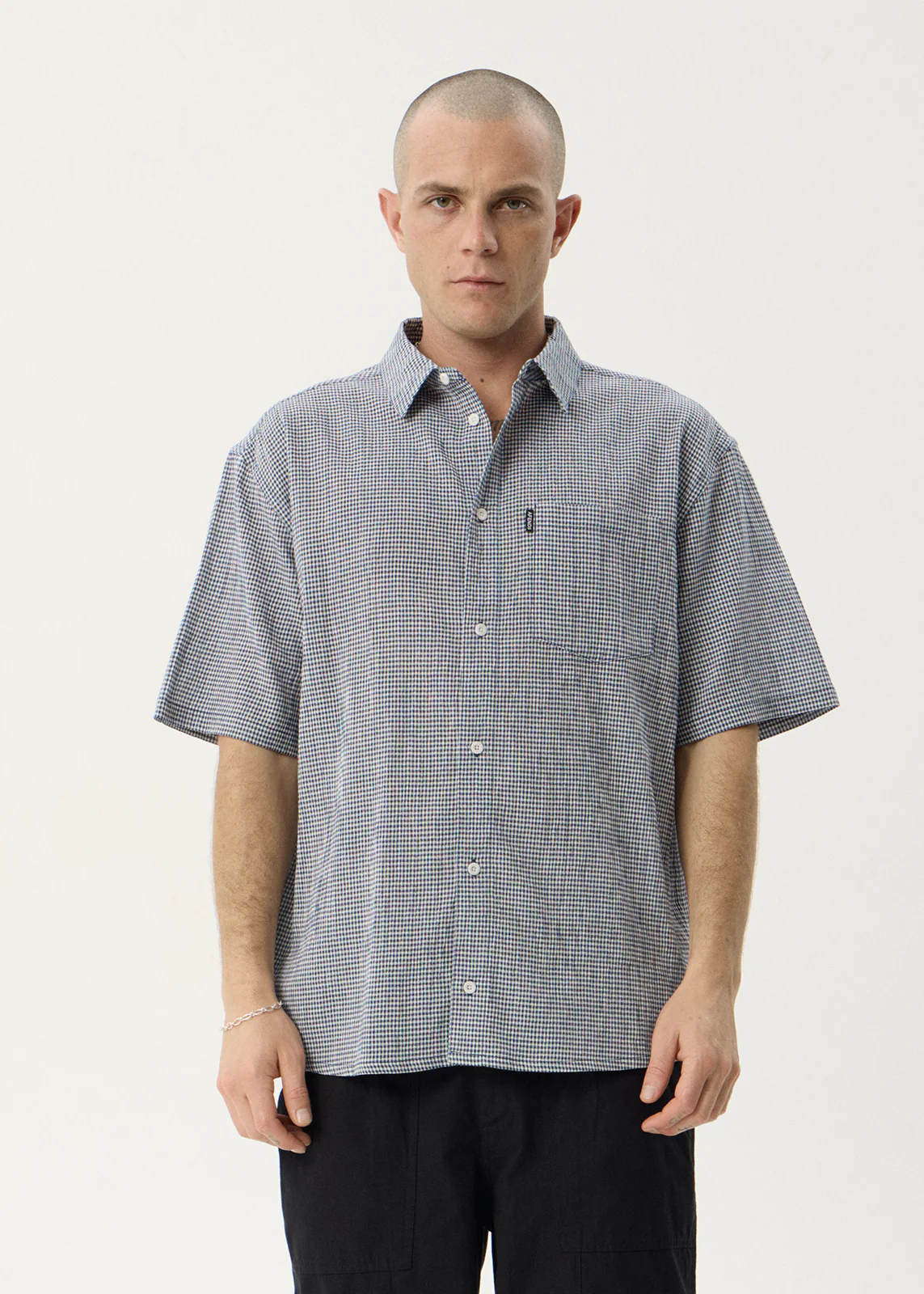 AFENDS Independent short sleeve shirt - Navy check