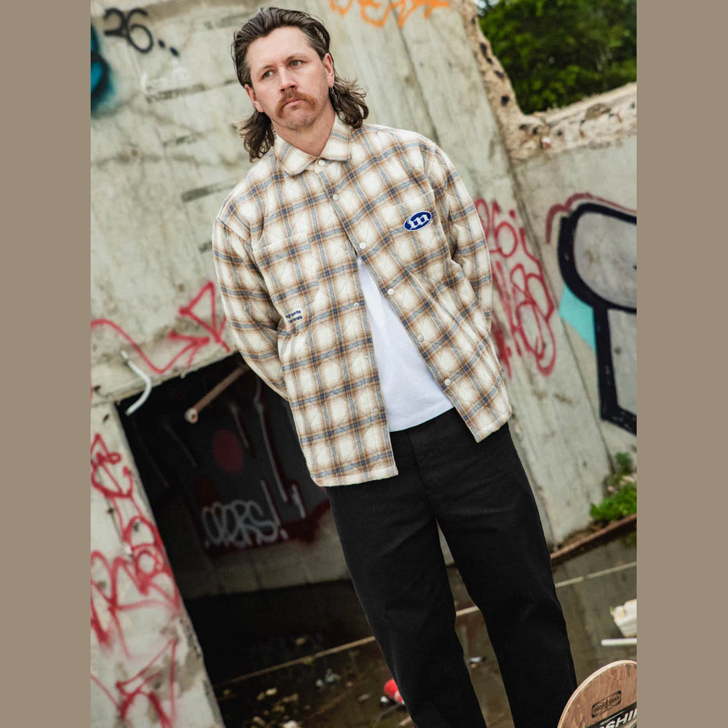 WORSHIP Morality Quilted Shacket - Tan